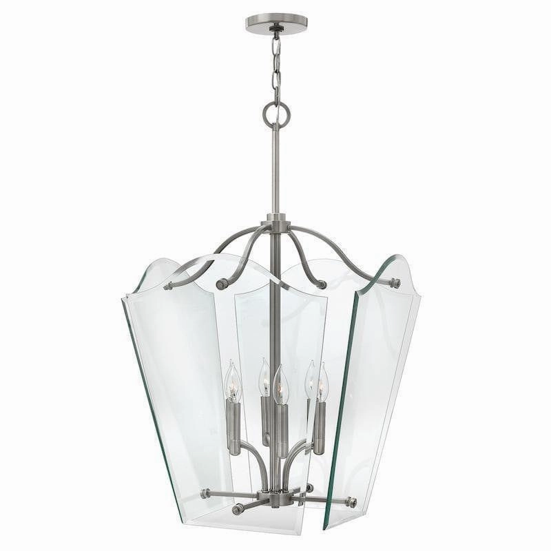 Hinkley Wingate Large Nickel Ceiling Lantern 6 Light ambient ceiling fixture