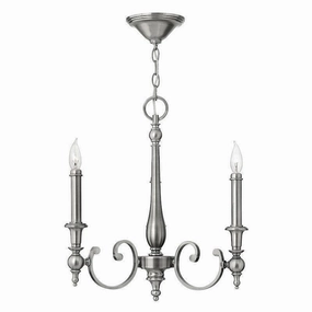 Hinkley Yorktown Antique Nickel 3 Light Chandelier white ceiling lamp