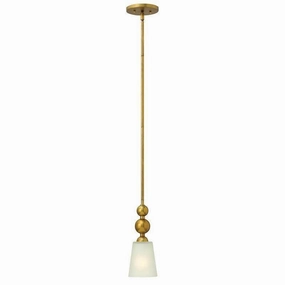 Hinkley Zelda Vintage Brass Mini Pendant Damaged Box white ceiling lamp