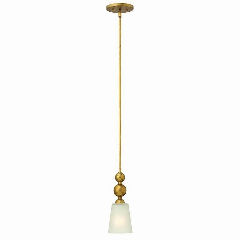 Hinkley Zelda Vintage Brass Mini Pendant Damaged Box white ceiling lamp