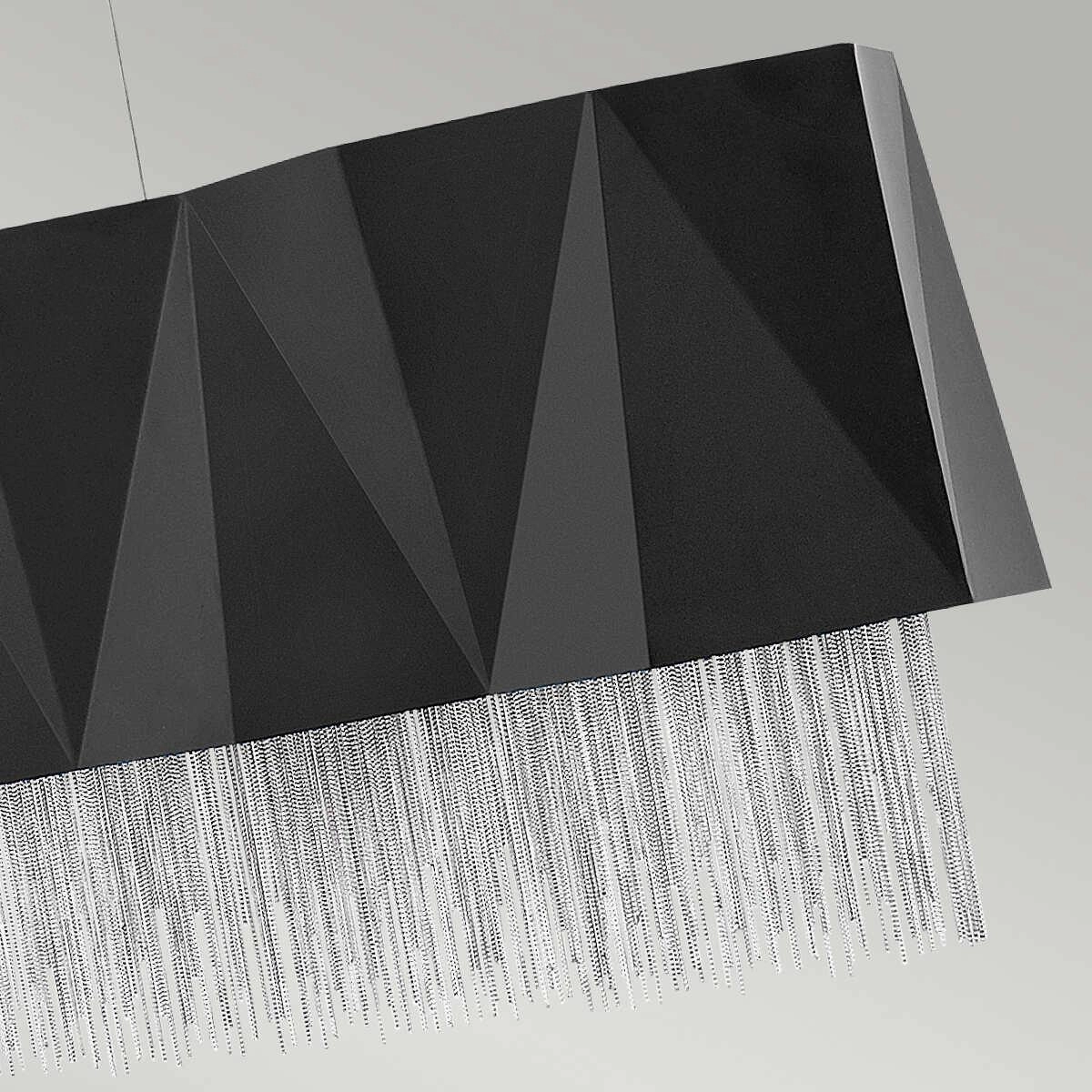 Hinkley Zuma 6 Light Black & Silver Ceiling Pendant - 110cm