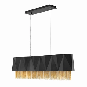 Hinkley Zuma 6 Light Large Black & Gold Pendant Ceiling Light white ceiling lamp