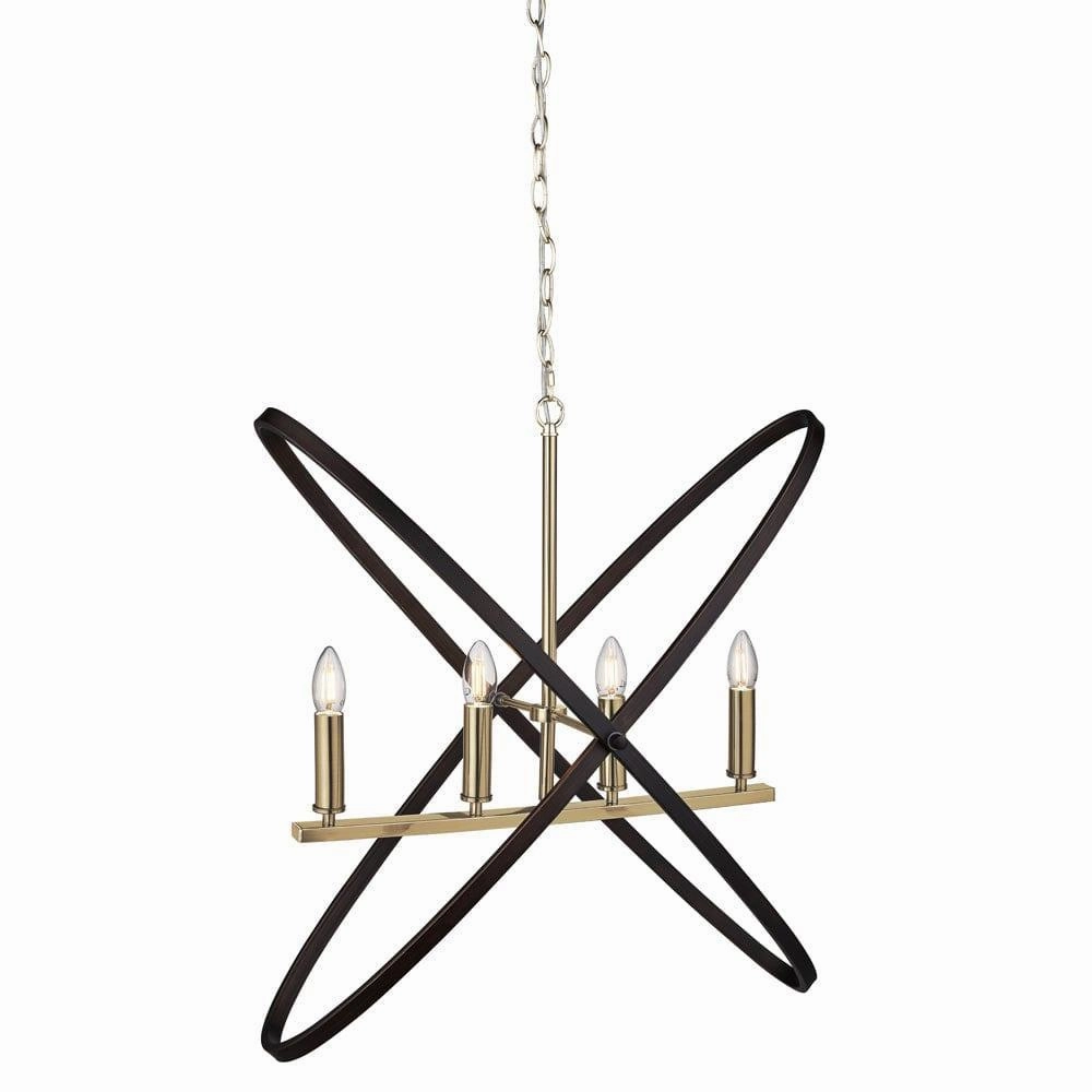 Hoopla 4 Light Bronze Pendant Ceiling Light Searchlight soft glow ceiling light