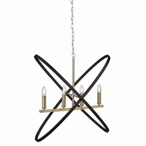 Hoopla 4 Light Bronze Pendant Ceiling Light Searchlight soft glow ceiling light