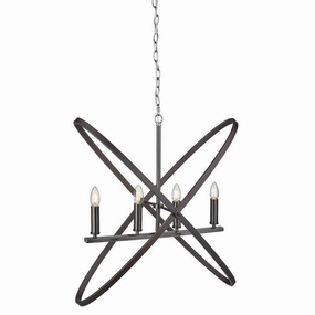 Hoopla 4 Light Pewter Pendant Ceiling Light Searchlight soft glow ceiling light
