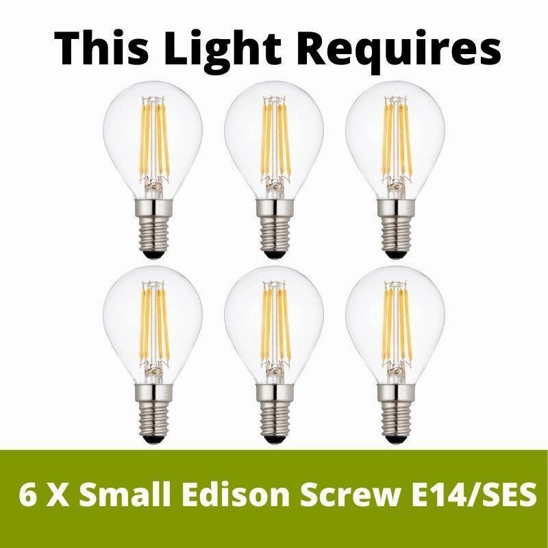 Hoopla 6 Light Bronze Pendant Ceiling Light Searchlight