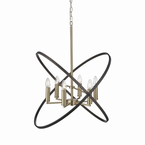 Hoopla 6 Light Bronze Pendant Ceiling Light Searchlight soft glow ceiling light