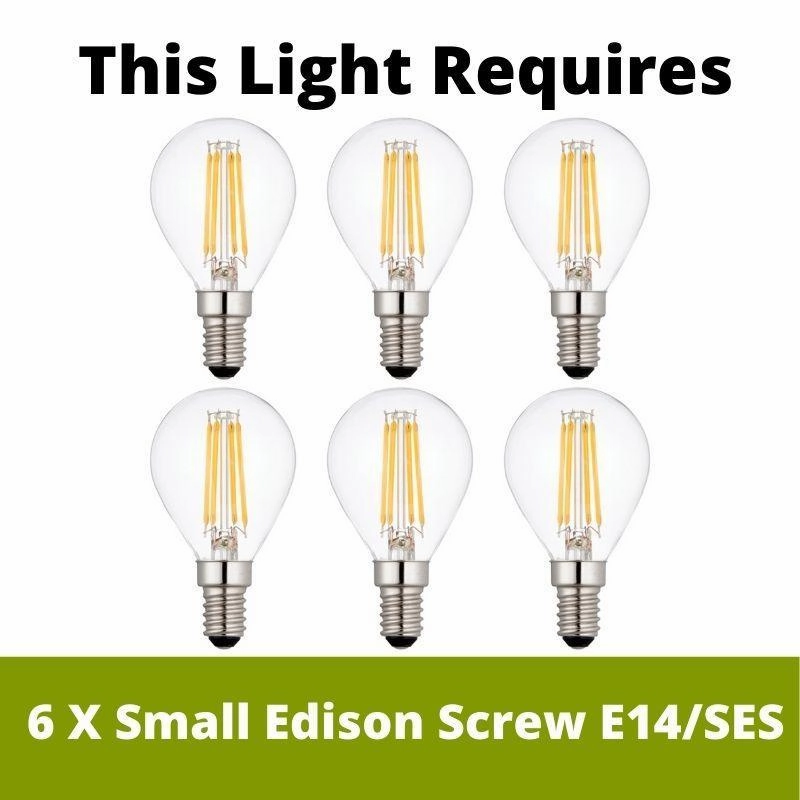 Hoopla 6 Light Pewter Pendant Ceiling Light Searchlight