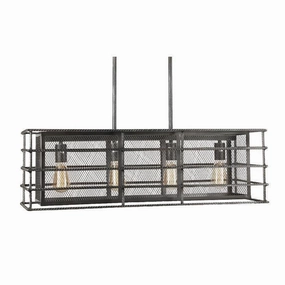 Horton 4 Light Silver Brushed Black Ceiling Pendant soft glow ceiling light