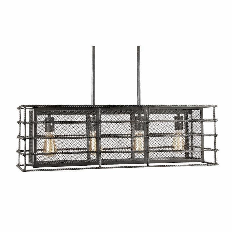 Horton 4 Light Silver Brushed Black Ceiling Pendant soft glow ceiling light