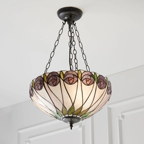 Hutchinson Medium Inverted Tiffany Ceiling Light recessed ceiling spot lamp