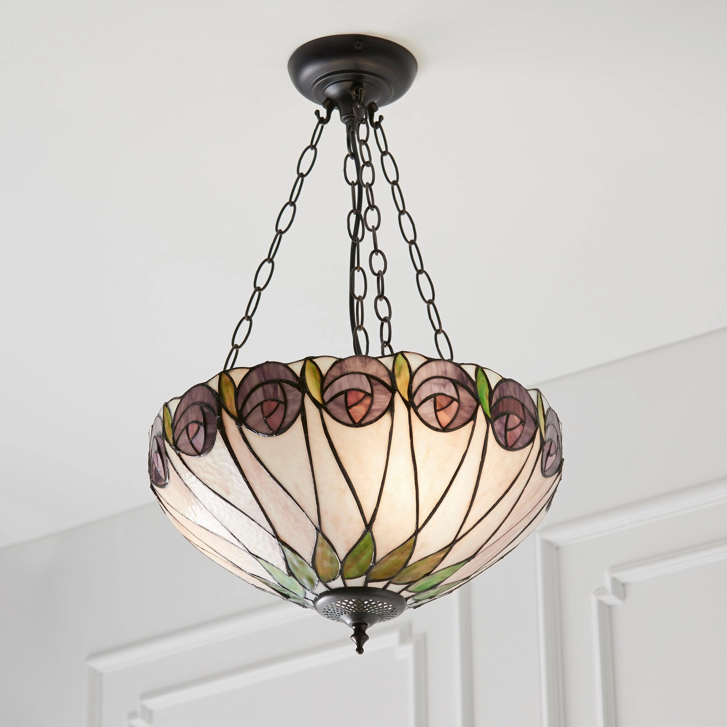 Hutchinson Medium Inverted Tiffany Ceiling Light recessed ceiling spot lamp