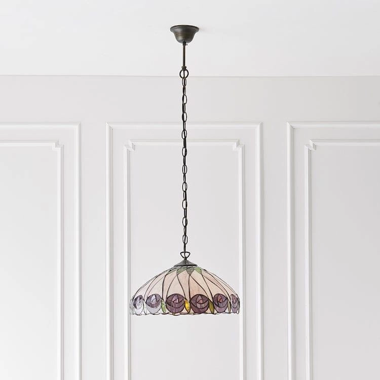 Hutchinson Medium Tiffany Ceiling Light, single Bulb Fitting