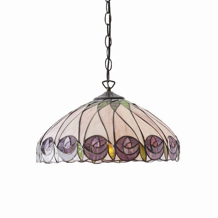 Hutchinson Medium Tiffany Ceiling Light, single Bulb Fitting