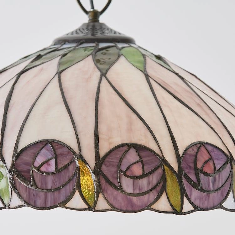 Hutchinson Medium Tiffany Ceiling Light, single Bulb Fitting