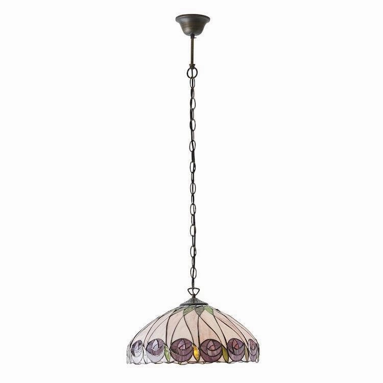 Hutchinson Medium Tiffany Ceiling Light, single Bulb Fitting