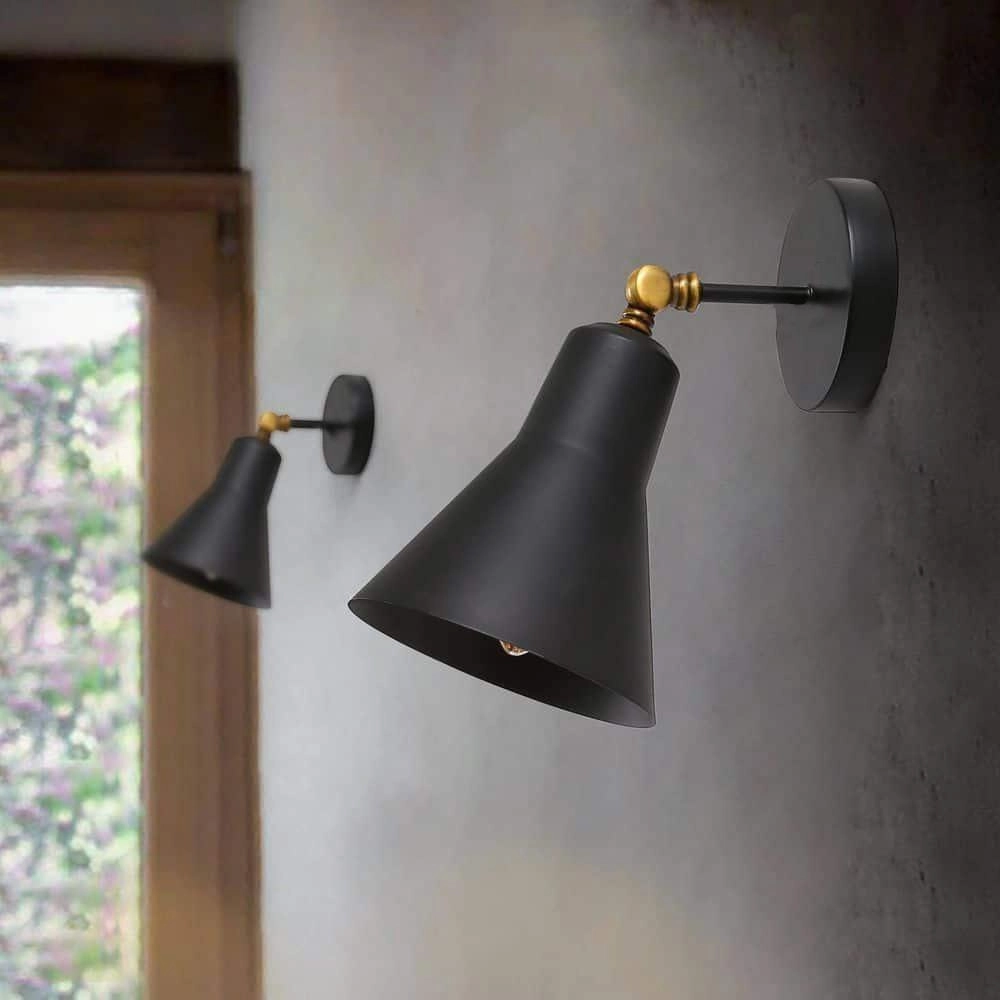 Industrial Black Metal Wall Light By SS Lightings