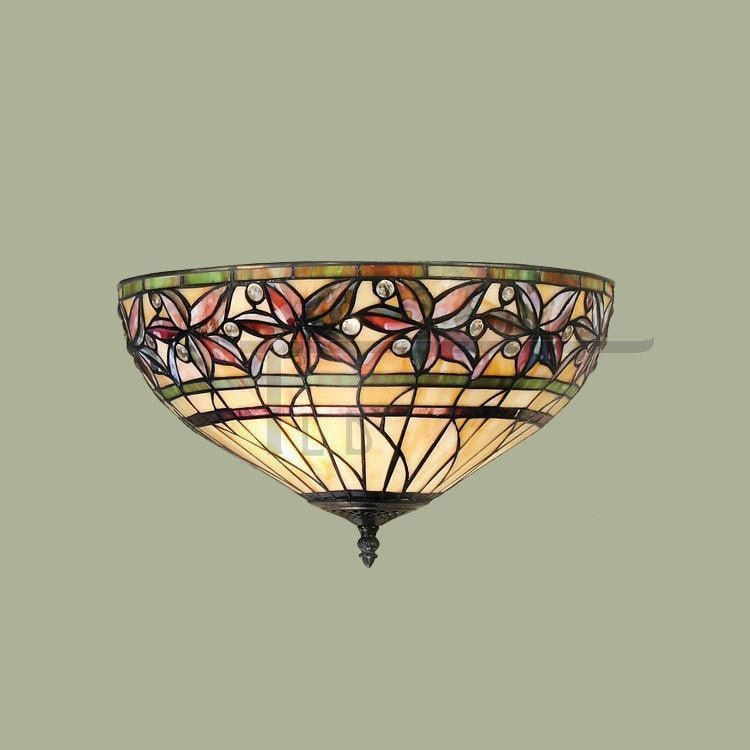 Interiors 1900 Ashtead Flush Tiffany Ceiling Light recessed ceiling spot lamp
