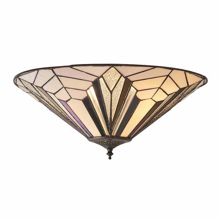 Interiors 1900 Astoria 48cm Tiffany Flush Ceiling Light