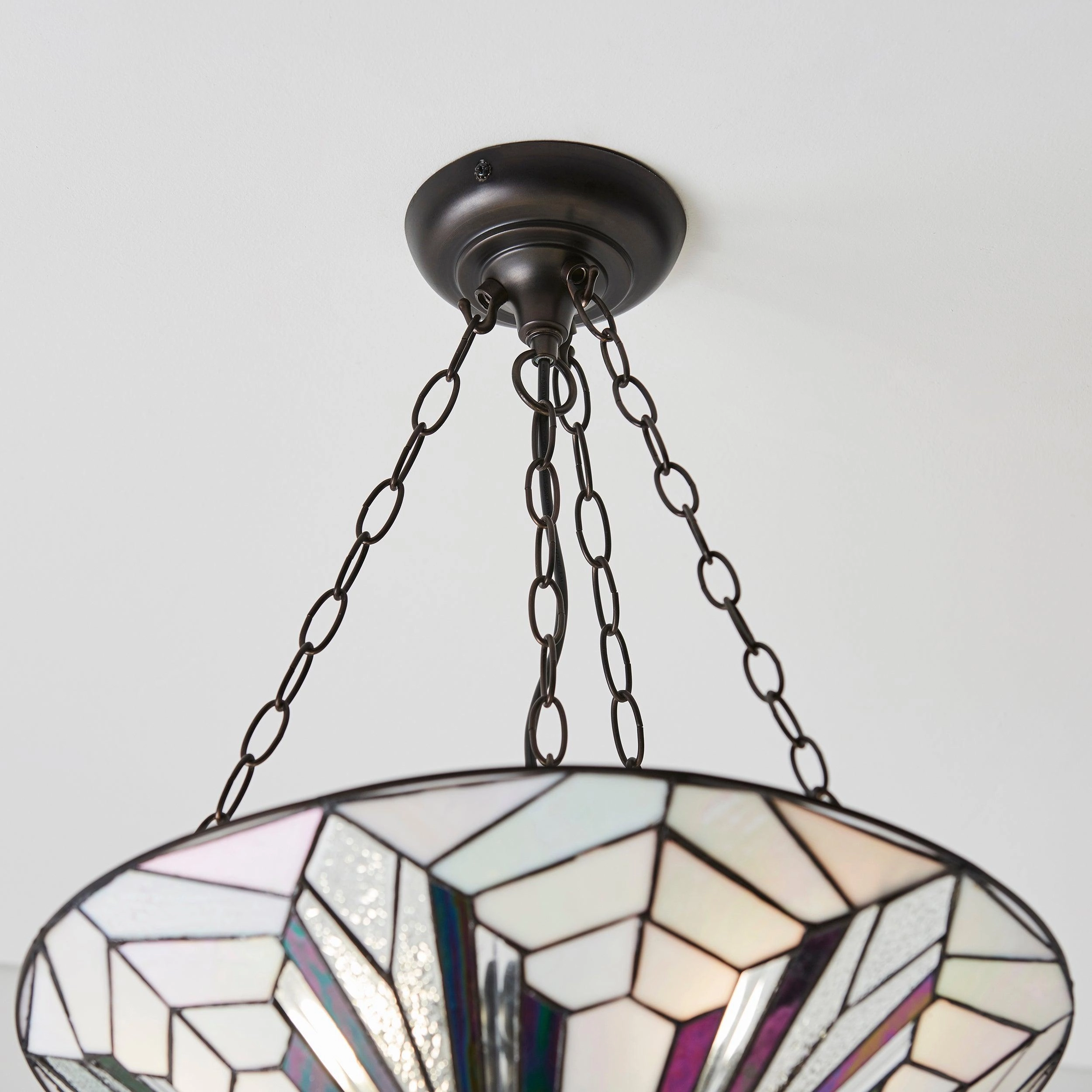 Interiors 1900 Astoria Large Inverted Tiffany Ceiling Light