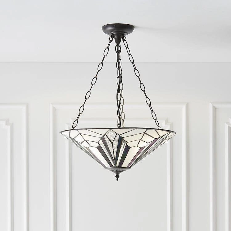Interiors 1900 Astoria Large Inverted Tiffany Ceiling Light recessed ceiling spot lamp