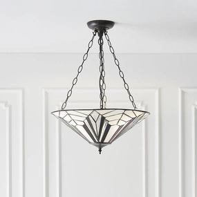 Interiors 1900 Astoria Large Inverted Tiffany Ceiling Light recessed ceiling spot lamp