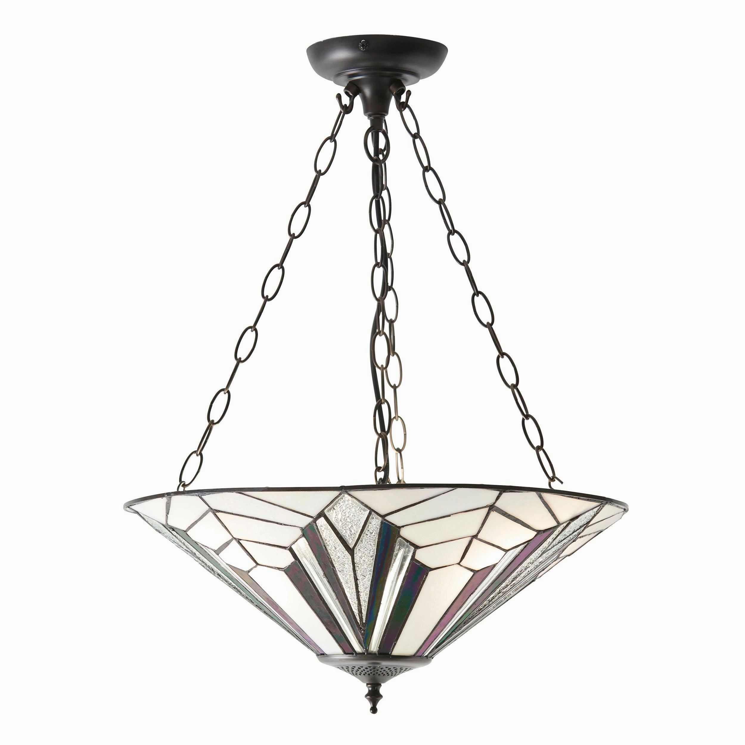 Interiors 1900 Astoria Large Inverted Tiffany Ceiling Light