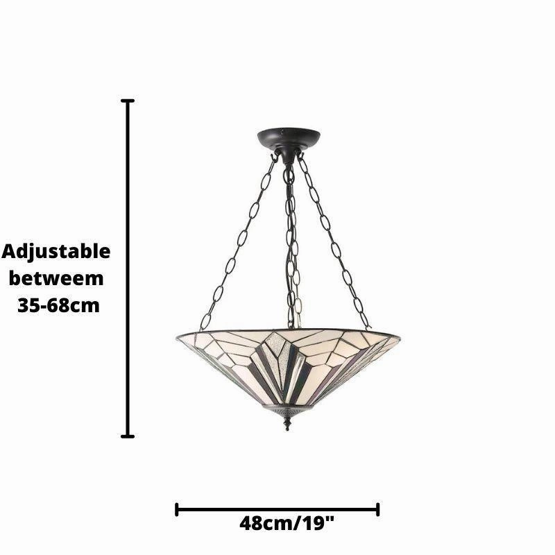 Interiors 1900 Astoria Large Inverted Tiffany Ceiling Light