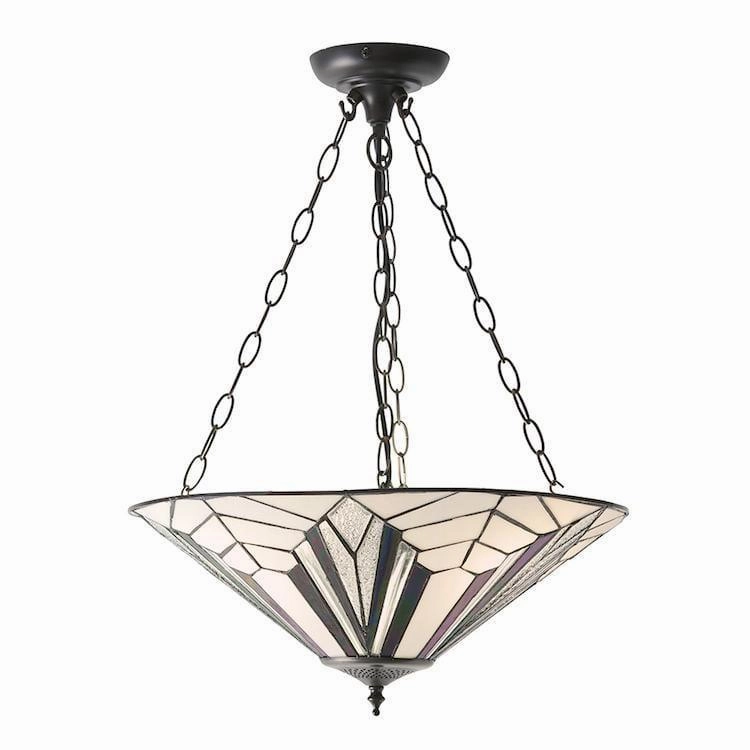 Interiors 1900 Astoria Large Inverted Tiffany Ceiling Light
