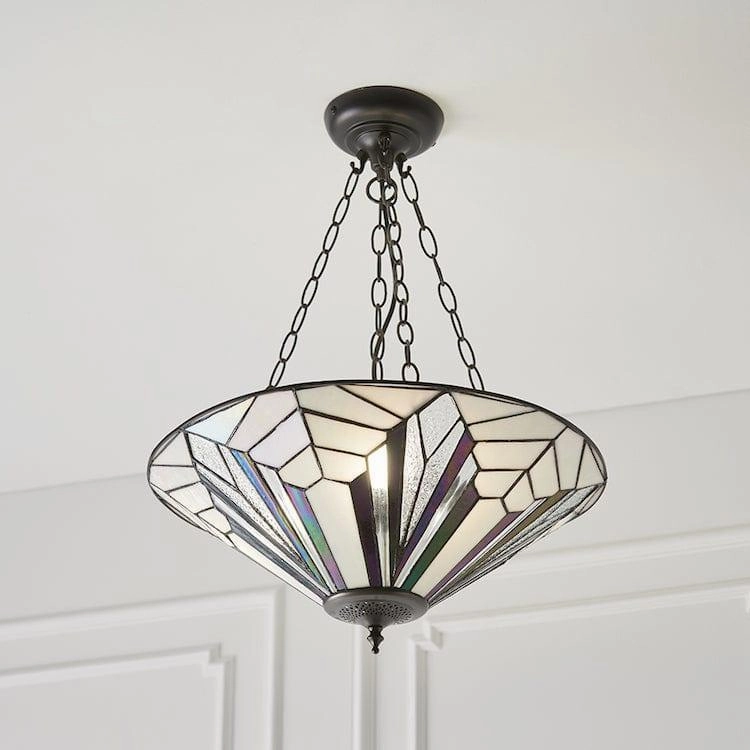 Interiors 1900 Astoria Large Inverted Tiffany Ceiling Light