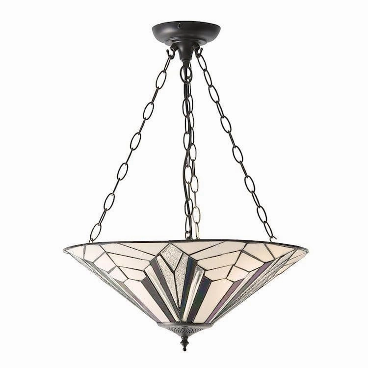 Interiors 1900 Astoria Large Inverted Tiffany Ceiling Light