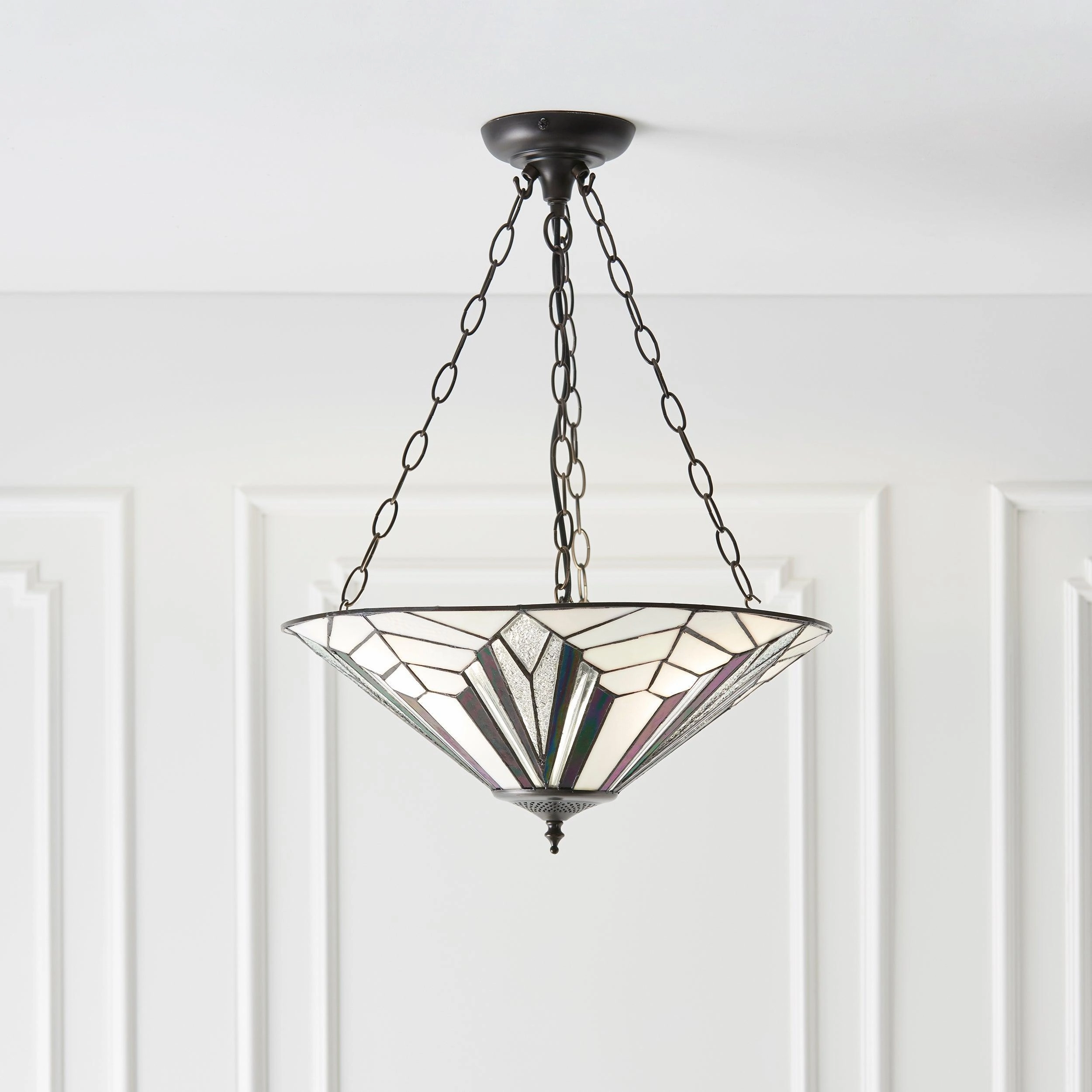 Interiors 1900 Astoria Large Inverted Tiffany Ceiling Light