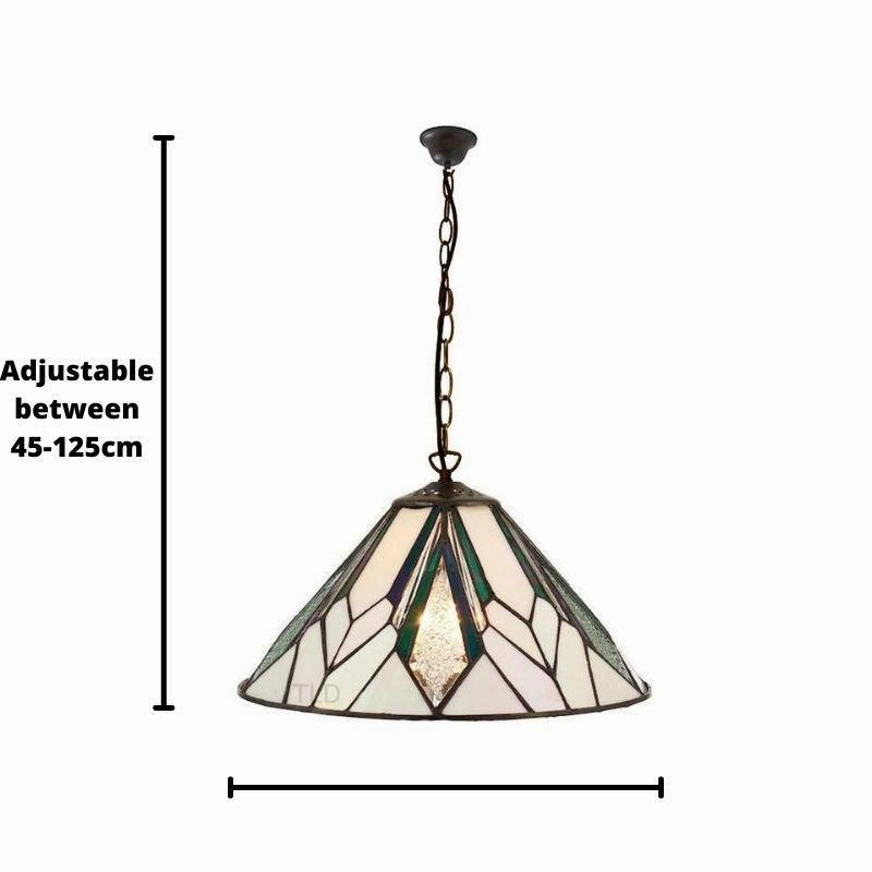 Interiors 1900 Astoria Small Tiffany Ceiling Light - 30cm