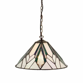 Interiors 1900 Astoria Small Tiffany Ceiling Light - 30cm recessed ceiling spot lamp