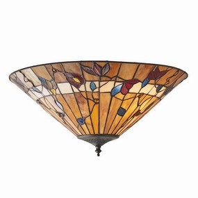 Interiors 1900 Bernwood Medium Flush Tiffany Ceiling Light recessed ceiling spot lamp