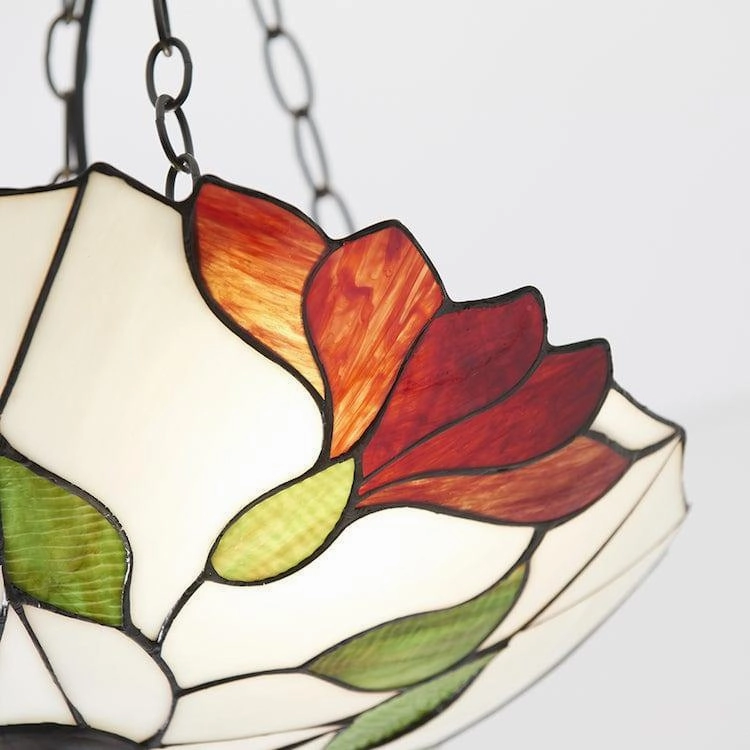 Interiors 1900 Botanica Inverted Tiffany Ceiling Light