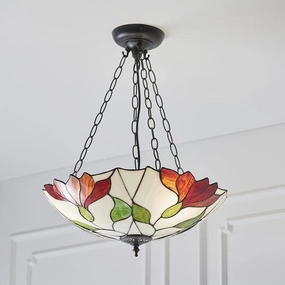 Interiors 1900 Botanica Inverted Tiffany Ceiling Light recessed ceiling spot lamp