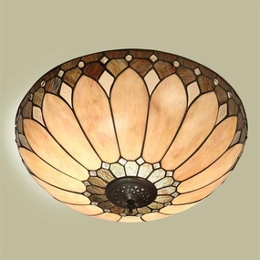 Interiors 1900 Brooklyn Medium Flush Tiffany Ceiling Light recessed ceiling spot lamp