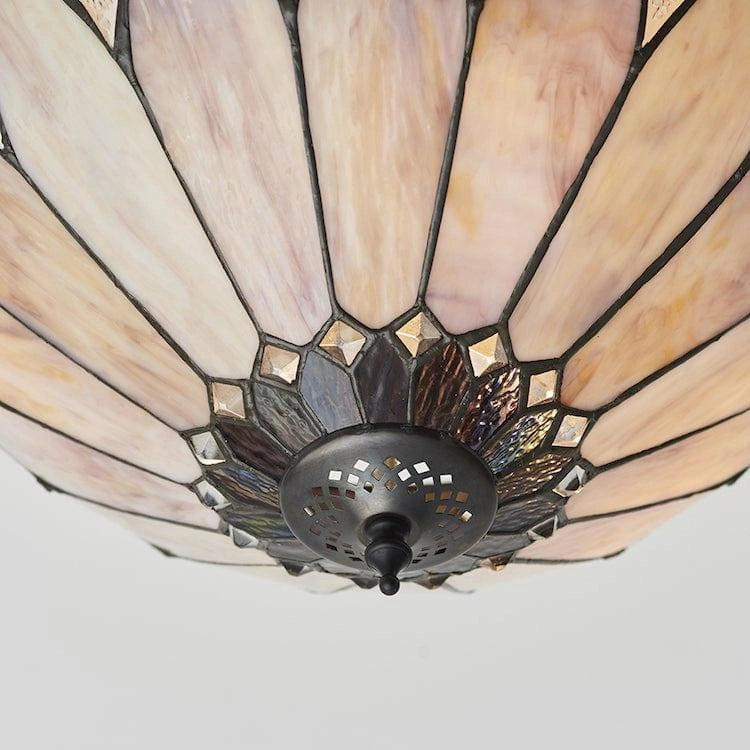 Interiors 1900 Brooklyn Semi-Flush Tiffany Ceiling Light