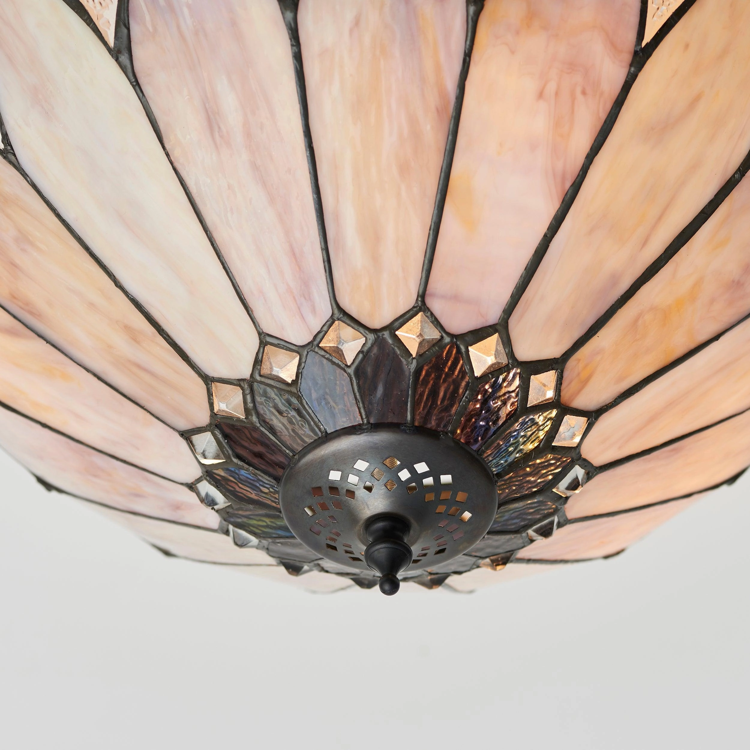 Interiors 1900 Brooklyn Semi-Flush Tiffany Ceiling Light