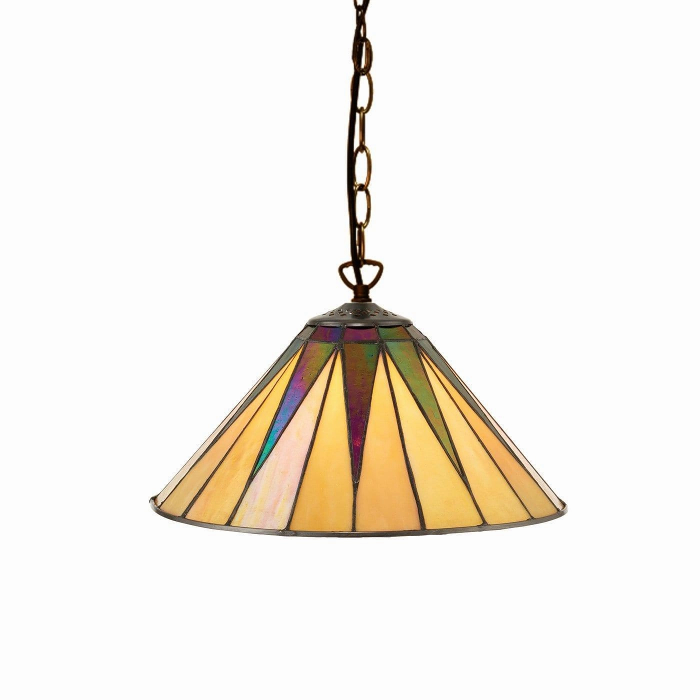 Interiors 1900 Dark Star Small Tiffany Pendant Light recessed ceiling spot lamp