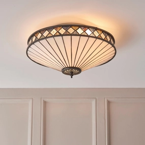 Interiors 1900 Fargo Flush Tiffany Ceiling Light recessed ceiling spot lamp