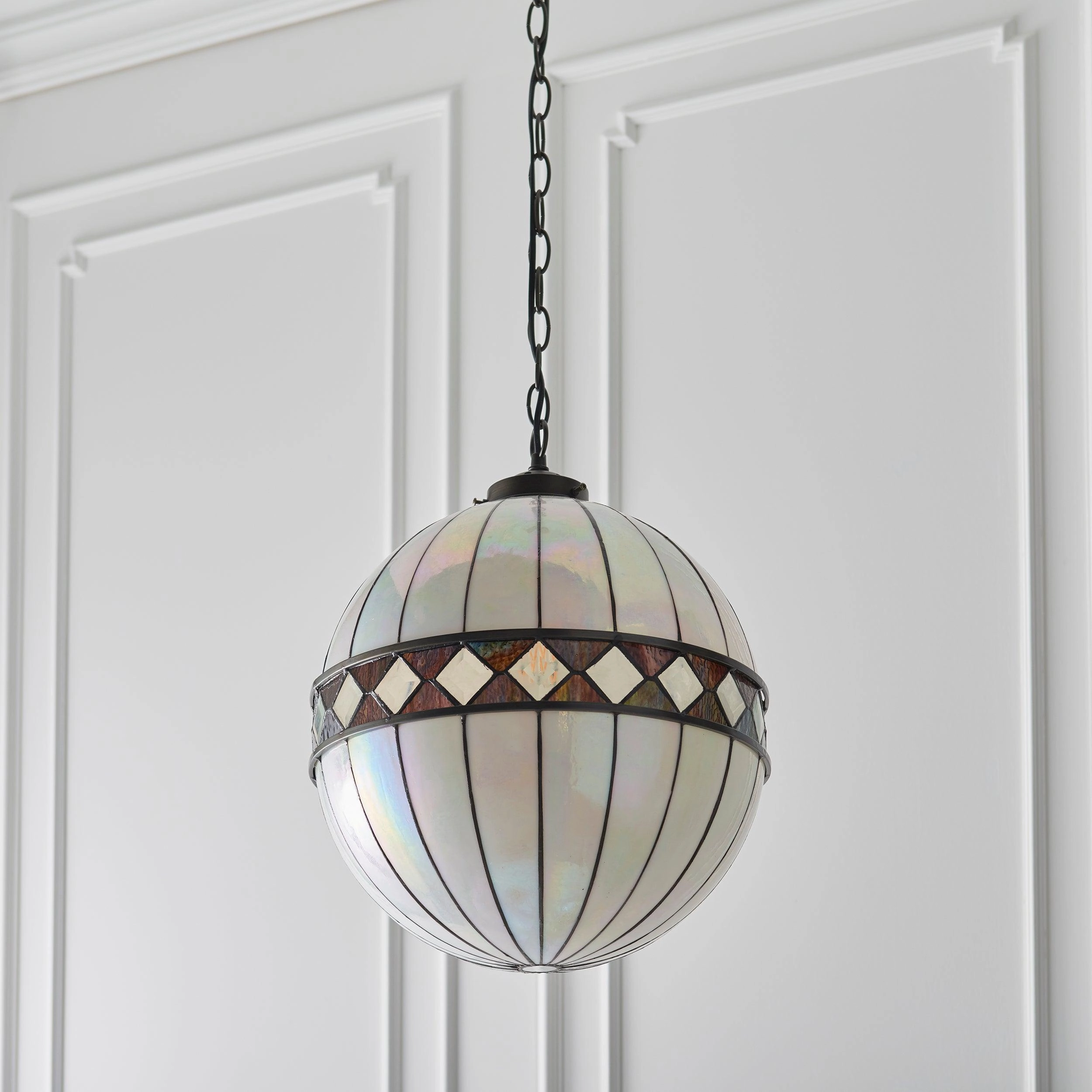 Interiors 1900 Fargo Medium Tiffany Globe Ceiling Light