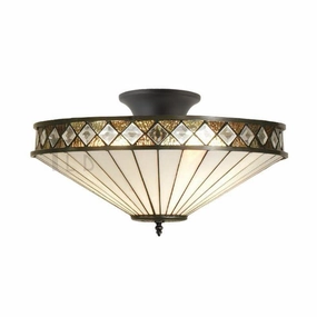 Interiors 1900 Fargo Semi Flush Tiffany Ceiling Light recessed ceiling spot lamp