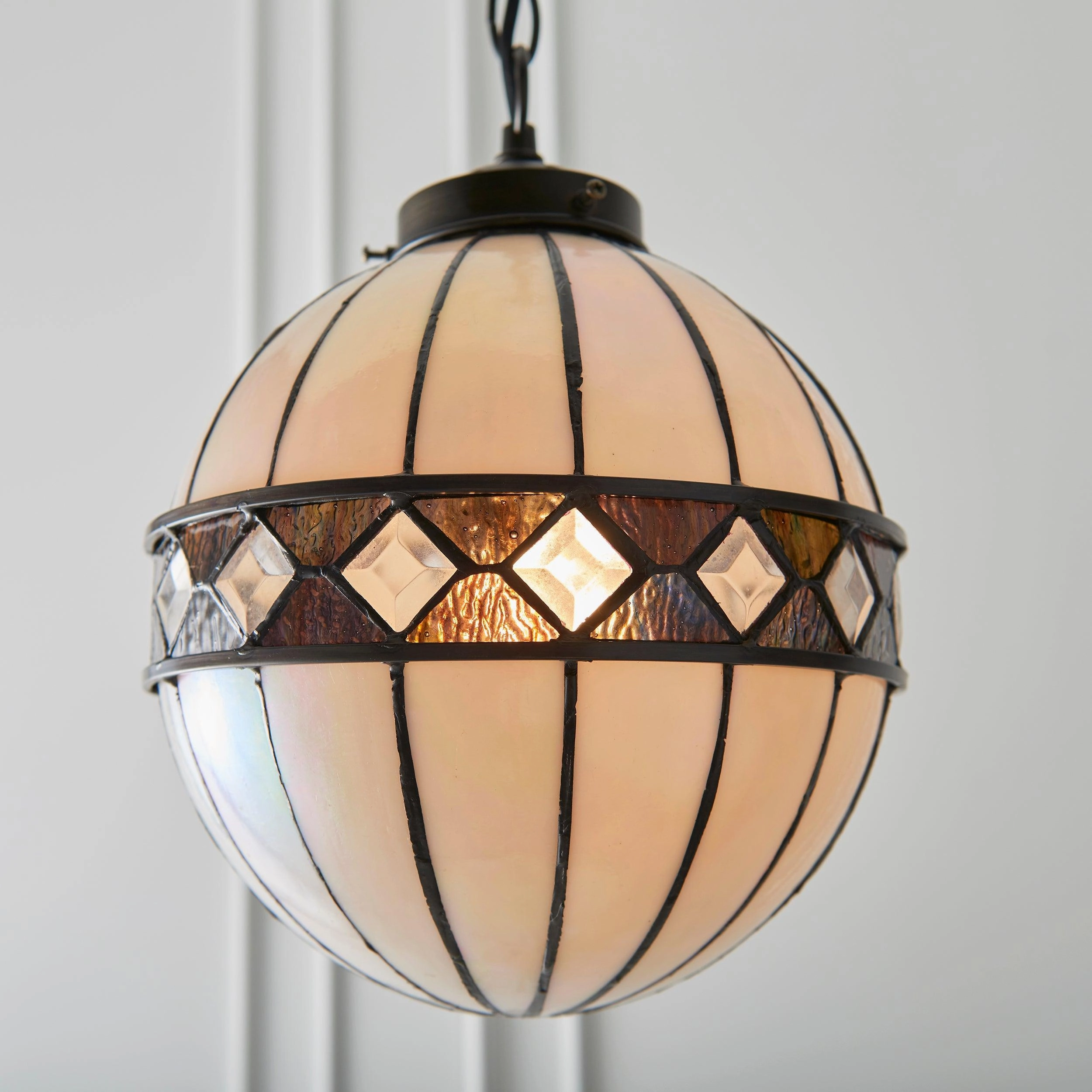 Interiors 1900 Fargo Small Tiffany Globe Ceiling Light