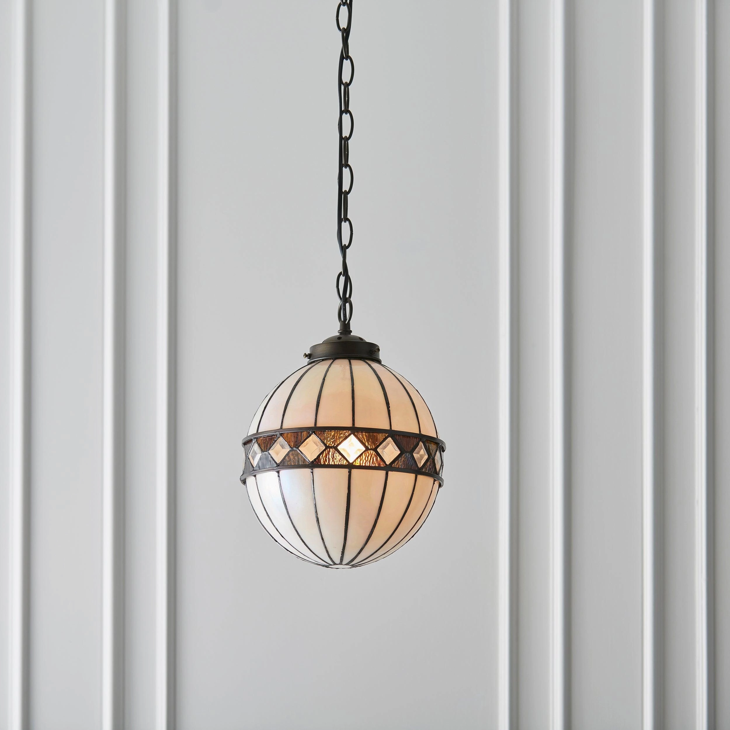 Interiors 1900 Fargo Small Tiffany Globe Ceiling Light