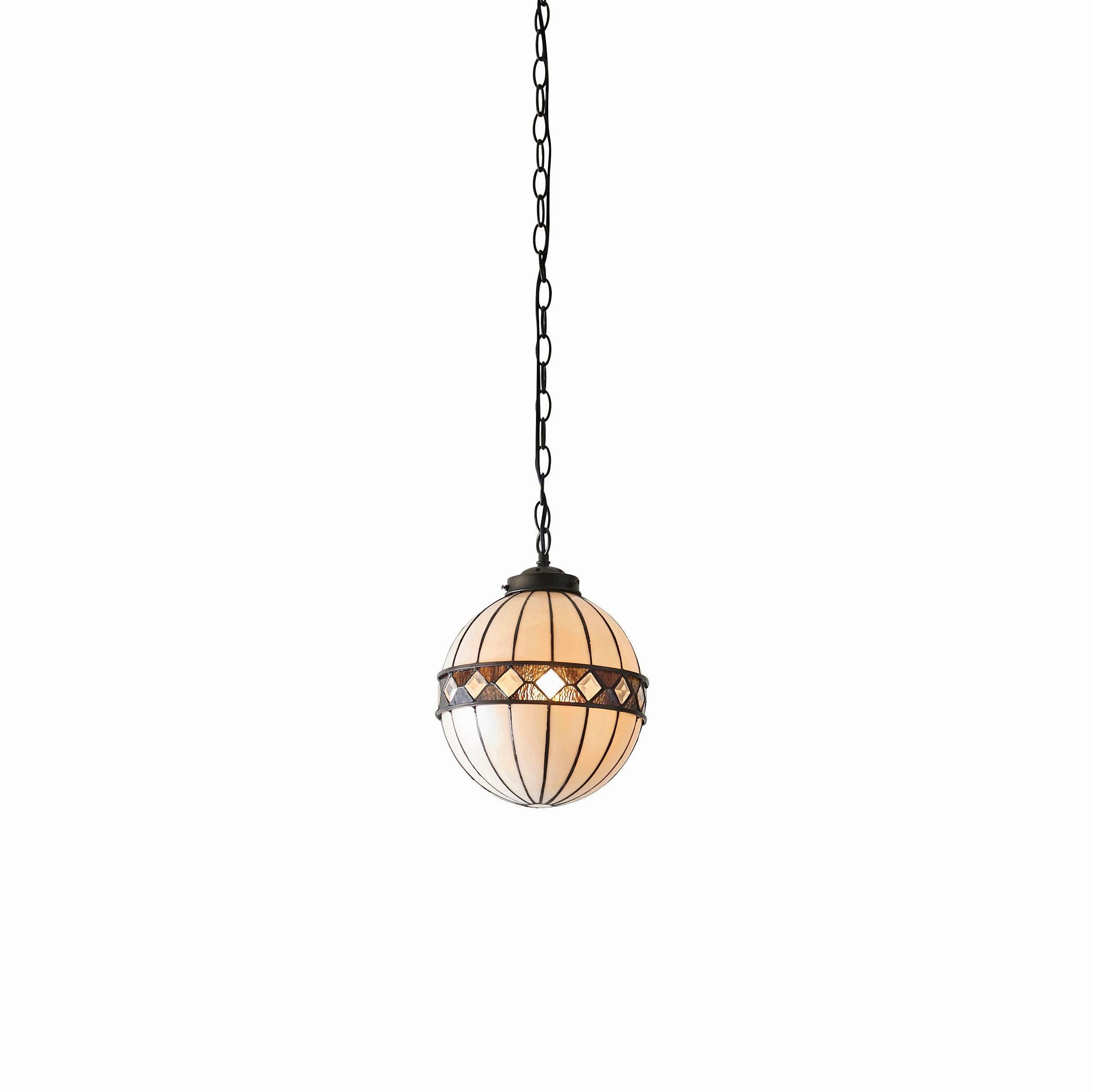 Interiors 1900 Fargo Small Tiffany Globe Ceiling Light