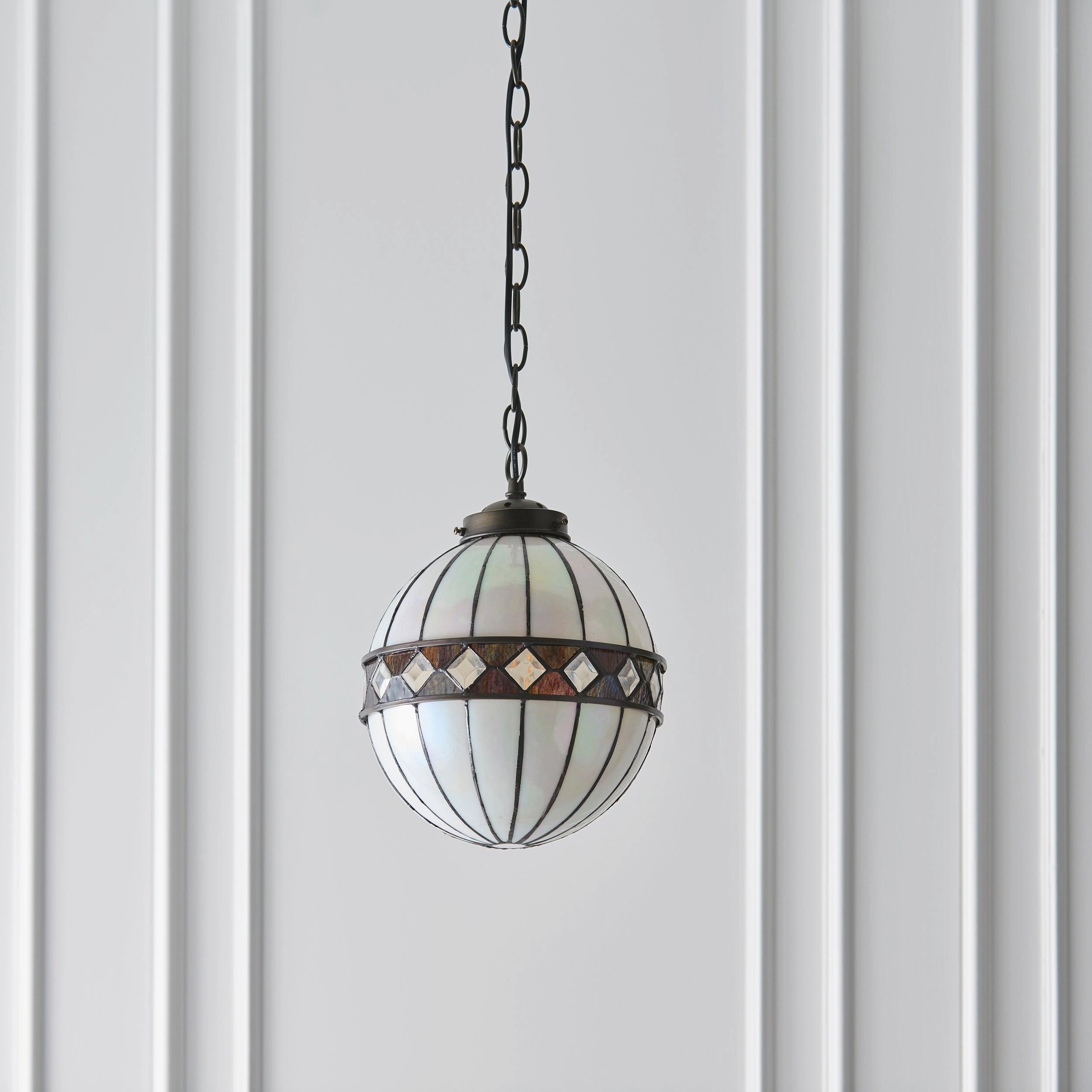 Interiors 1900 Fargo Small Tiffany Globe Ceiling Light