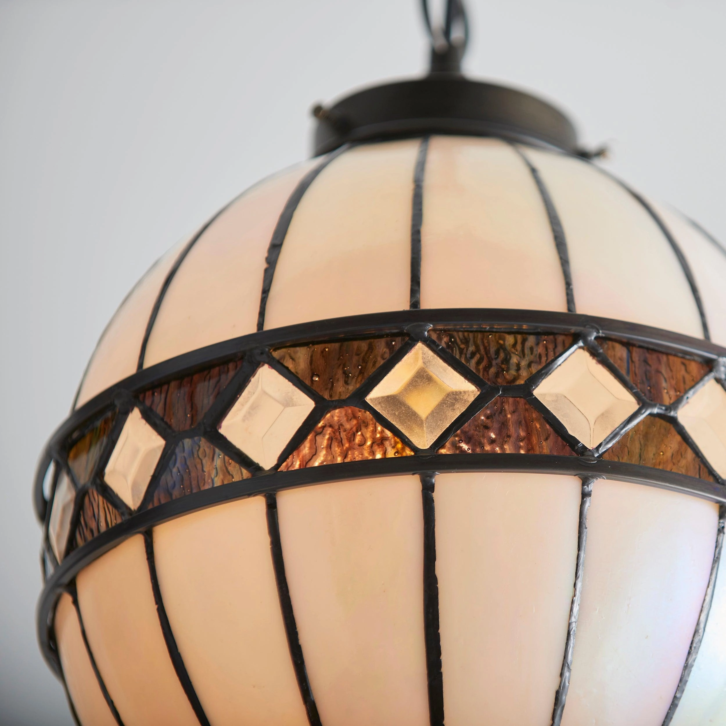Interiors 1900 Fargo Small Tiffany Globe Ceiling Light