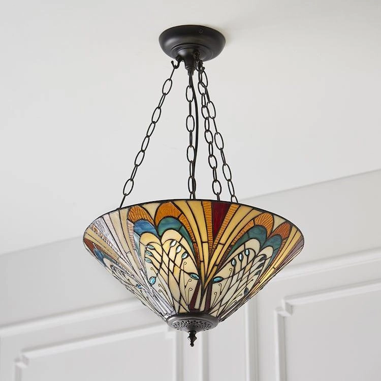 Interiors 1900 Hector Medium Inverted Tiffany Ceiling Light recessed ceiling spot lamp